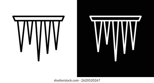 Icicles icon vector, illustration logo template in trendy style