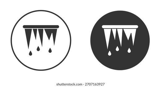 Icicles icon for website design, logo for web and apps.
