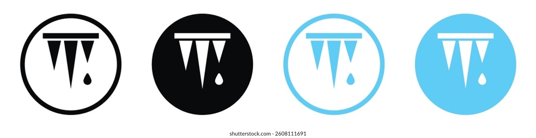 Icicles icons design. vector icons for ui designs