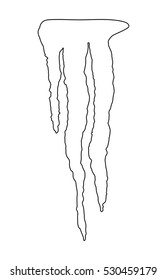 Icicles, snow cap, drift outline vector symbol icon design. Beautiful illustration isolated on white background