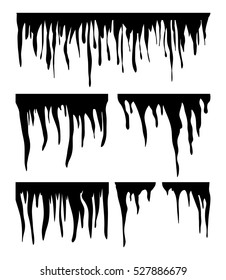 Icicles, snow cap, drift silhouette vector symbol icon design. Beautiful illustration isolated on white background