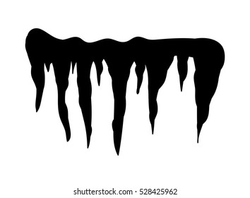 Icicles, snow cap, drift silhouette vector symbol icon design. Beautiful illustration isolated on white background