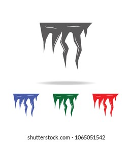 Icicles, snow cap icon, mobile, info graphics. Elements of desister multi colored icons. Premium quality graphic design icon. Simple icon for websites, web design, mobile app on white background