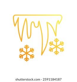 Icicles vector icon stock illustration