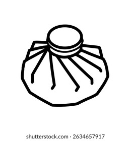 icing bag , ice bag monochrome icon 