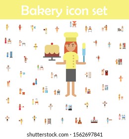 Icing, bakery color icon. Bakery icons universal set for web and mobile