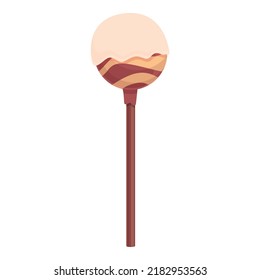 Icing Cake Pop Icon Cartoon Vector. Candy Sugar. Love Cute