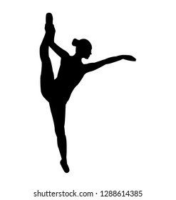 Icing dancer pose silhouette