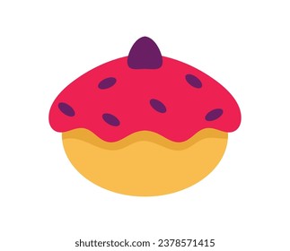 icing doughnut design vector isolated