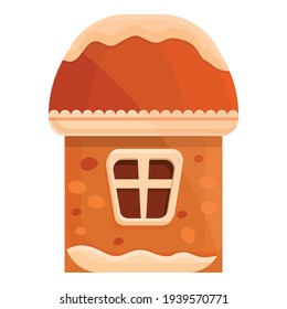 Icing gingerbread icon. Cartoon of icing gingerbread vector icon for web design isolated on white background