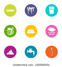 Icing icons set. Flat set of 9 icing vector icons for web isolated on white background
