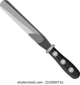 Icing knife, illustration, vector on a white background.