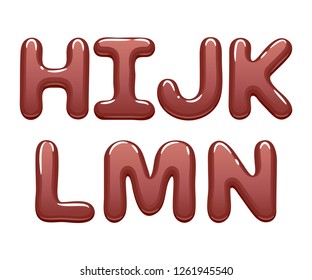 Icing letters. Chocolate abc set - sweet alphabet design.