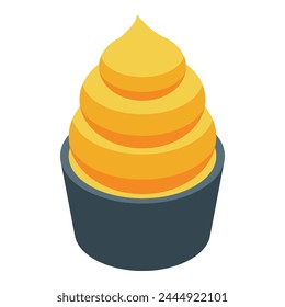 Icing nozzles cupcake icon isometric vector. Cake bag. Tip tool