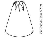 icing piping illustration hand drawn outline vector