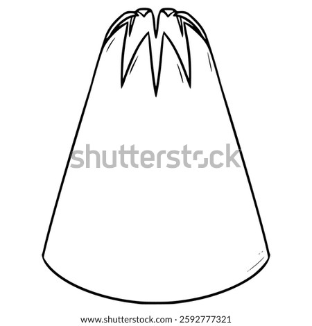 icing piping illustration hand drawn outline vector