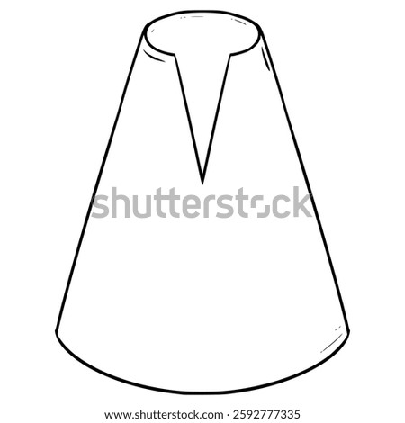 icing piping illustration hand drawn outline vector