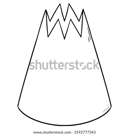 icing piping illustration hand drawn outline vector