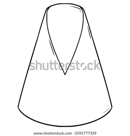 icing piping illustration hand drawn outline vector