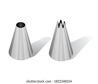 Icing Piping Nozzles - Illustration as EPS 10 File