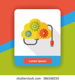 i-cloud flat icon