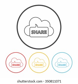i-cloud line icon