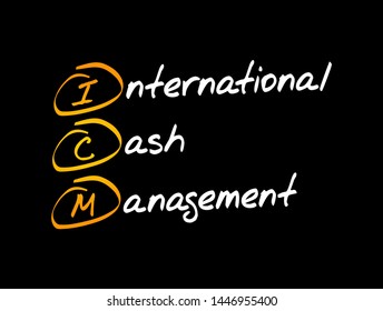 ICM - International Cash Management acronym, business concept background