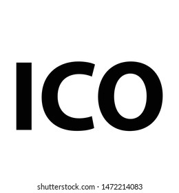ico black icon vector.  Ico symbol