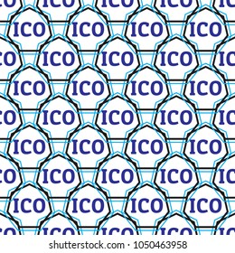 ICO consept seamless design. Crypto background.