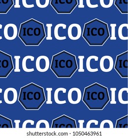 ICO consept seamless design. Crypto background.