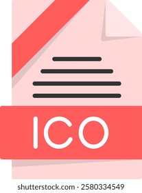 ICO Flat Style Icon Design