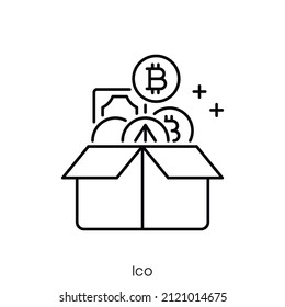 ico icon. Outline style icon design isolated on white background