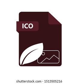 ICO image file format icon. Can be used for graphic and web design