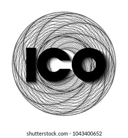 ICO initial coin offering. Cryptocurrency. Capital for start up. Vector illustration.