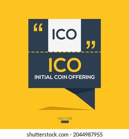 ICO (oferta inicial de moneda), token de criptodivisa digital para oferta inicial de moneda, signo de vector.
