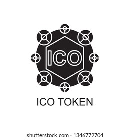 ico token icon flat black