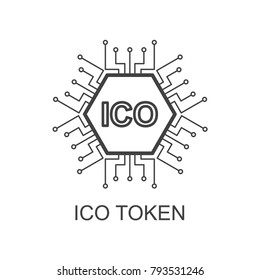 Ico Token Icon Outline