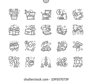 ICO token Well-crafted Pixel Perfect Vector Thin Line Icons 30 2x Grid for Web Graphics and Apps. Simple Minimal Pictogram