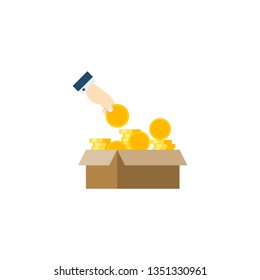 ICO Vector Flat Icon Isolated on White Background.