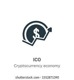 Ico vector icon on white background. Flat vector ico icon symbol sign from modern blockchain collection for mobile concept and web apps design.