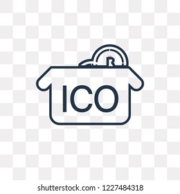 Ico vector outline icon isolated on transparent background, high quality linear Ico transparency concept can be used web and mobile