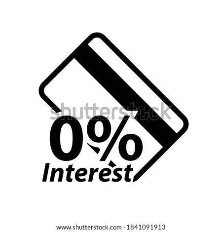 Icon of 0% interest installment payment isolated on white background.
