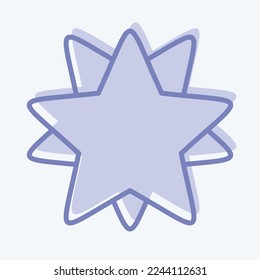 Icon 10 Pointed Stars. related to Stars symbol. two tone style. simple design editable. simple illustration. simple vector icons