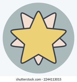 Icon 10 Pointed Stars. related to Stars symbol. color mate style. simple design editable. simple illustration. simple vector icons