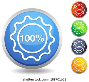 Icon - 100% Secure Seal - Illustration
