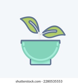 Icon 100% Vegan. related to CBD Oil symbol. simple design editable. simple illustration