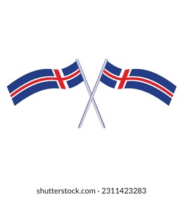 icono 2 bandera islandesa. ilustración vectorial