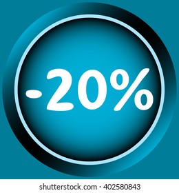 Icon of 20 percent