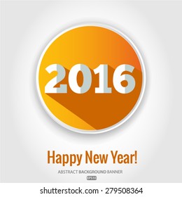 Icon 2016 Merry Christmas and Happy New Year Vector illustration EPS10