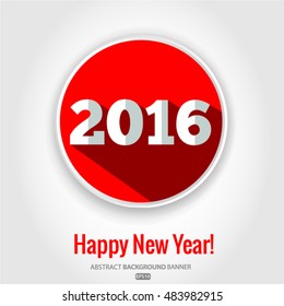 Icon 2016 Merry Christmas and Happy New Year Vector illustration  vector background 